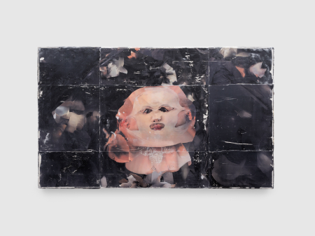 Vladislav Markov, go home vlad, 2025Acrylic and pigment on canvas, 24 x 40 inches / 60.96 x 101.6 cm