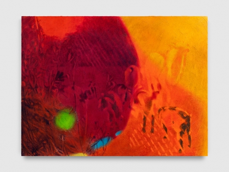 Nana Wolke, 00:58:46,333 - -> 00:59:22,458(The Gift), 2026Oil and construction sand on linen, 72 x 96 inches / 183 x 243.8 cm