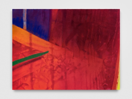 Nana Wolke, 00:23:40,875 - -> 00:49:38,250(Without past and without future, without provenance and without destination, without sender and without recipient), 2026Oil and construction sand on linen, 72 x 96 inches / 183 x 243.8 cm